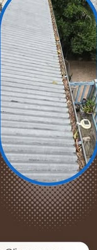 Cleared, clean gutter run after a vacuum gutter clean